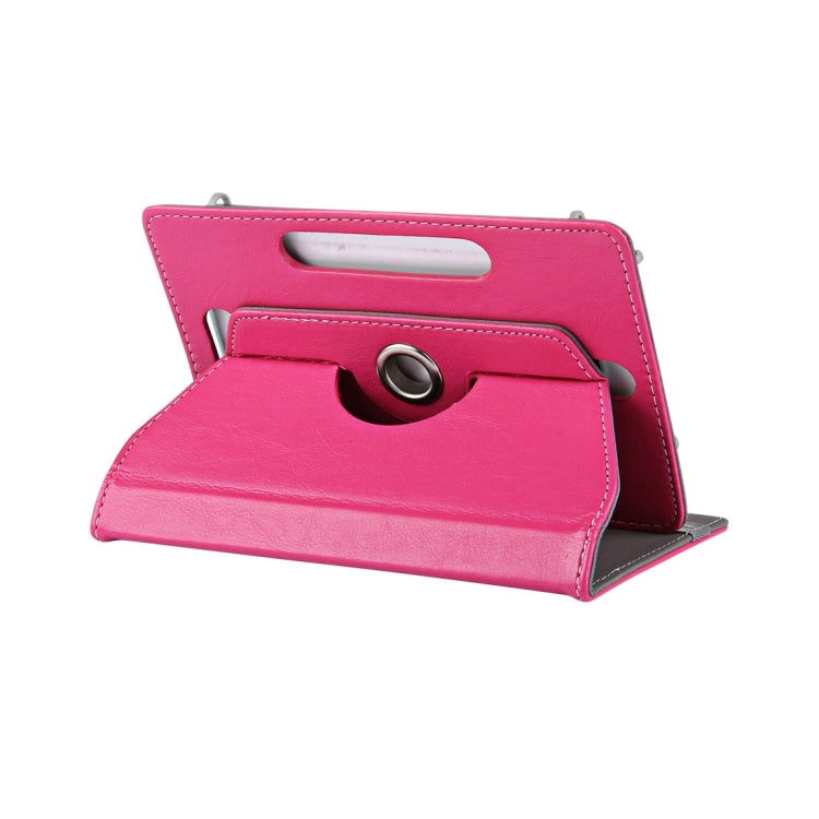 10 inch Tablets Leather Case Crazy Horse Texture 360 Degrees Rotation Protective Case Shell with Holder for Asus ZenPad 10 Z300C, Huawei MediaPad M2 10.0-A01W, Cube IWORK10(Magenta) - 10 - 11 inch by buy2fix | Online Shopping UK | buy2fix