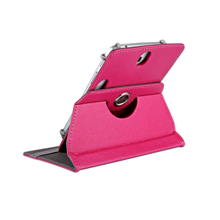 10 inch Tablets Leather Case Crazy Horse Texture 360 Degrees Rotation Protective Case Shell with Holder for Asus ZenPad 10 Z300C, Huawei MediaPad M2 10.0-A01W, Cube IWORK10(Magenta) - 10 - 11 inch by buy2fix | Online Shopping UK | buy2fix