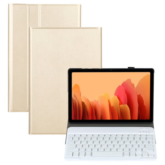 A500S Detachable Bluetooth Backlight Keyboard Ultrathin Horizontal Flip Leather Tablet Case with Holder for Samsung Galaxy Tab A7 10.4 (2020) T500 / T505(Gold)