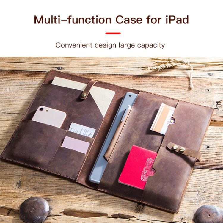 CF2002 For iPad Pro 10.5 inch Retro Crazy Horse Texture Buckle Multifunctional Tablet PC Protective Leather Case with Mobile Phone / Notebook Pockets & Card Slots - iPad Pro 10.5 inch Cases by buy2fix | Online Shopping UK | buy2fix