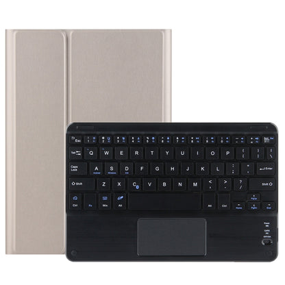 DY-M10ReL-C 2 in 1 Removable Bluetooth Keyboard + Protective Leather Tablet Case with Touchpad & Holder for Lenovo Tab M10 FHD REL(Gold) - Lenovo Keyboard by buy2fix | Online Shopping UK | buy2fix
