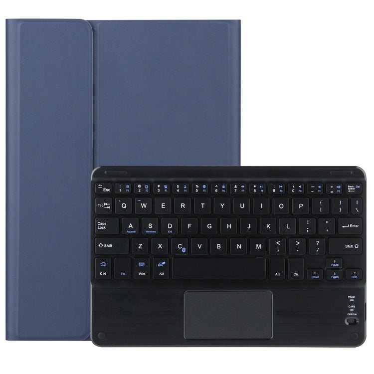 DY-P10-C 2 in 1 Removable Bluetooth Keyboard + Protective Leather Tablet Case with Touchpad & Holder for Lenovo Tab P10 10.1 inch(Blue) by buy2fix