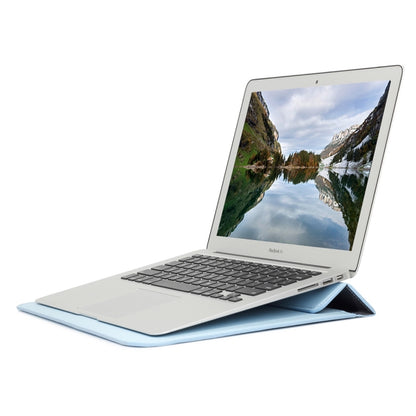 Universal Envelope Style PU Leather Case with Holder for Ultrathin Notebook Tablet PC 15.4 inch, Size: 39x28x1.5cm(Blue) - 15 inch by buy2fix | Online Shopping UK | buy2fix