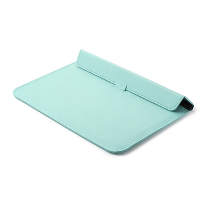 Universal Envelope Style PU Leather Case with Holder for Ultrathin Notebook Tablet PC 15.4 inch, Size: 39x28x1.5cm(Mint Green) - 15 inch by buy2fix | Online Shopping UK | buy2fix