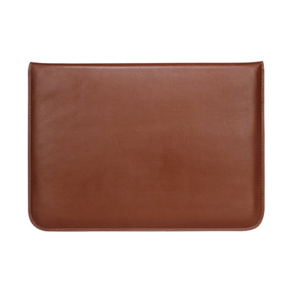 Universal Envelope Style PU Leather Case with Holder for Ultrathin Notebook Tablet PC 15.4 inch, Size: 39x28x1.5cm(Brown) - 15 inch by buy2fix | Online Shopping UK | buy2fix