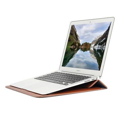 Universal Envelope Style PU Leather Case with Holder for Ultrathin Notebook Tablet PC 15.4 inch, Size: 39x28x1.5cm(Brown) - 15 inch by buy2fix | Online Shopping UK | buy2fix