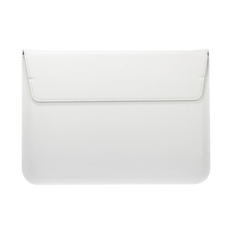 Universal Envelope Style PU Leather Case with Holder for Ultrathin Notebook Tablet PC 13.3 inch, Size: 35x25x1.5cm(White) - 13 inch by buy2fix | Online Shopping UK | buy2fix
