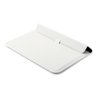 Universal Envelope Style PU Leather Case with Holder for Ultrathin Notebook Tablet PC 13.3 inch, Size: 35x25x1.5cm(White) - 13 inch by buy2fix | Online Shopping UK | buy2fix