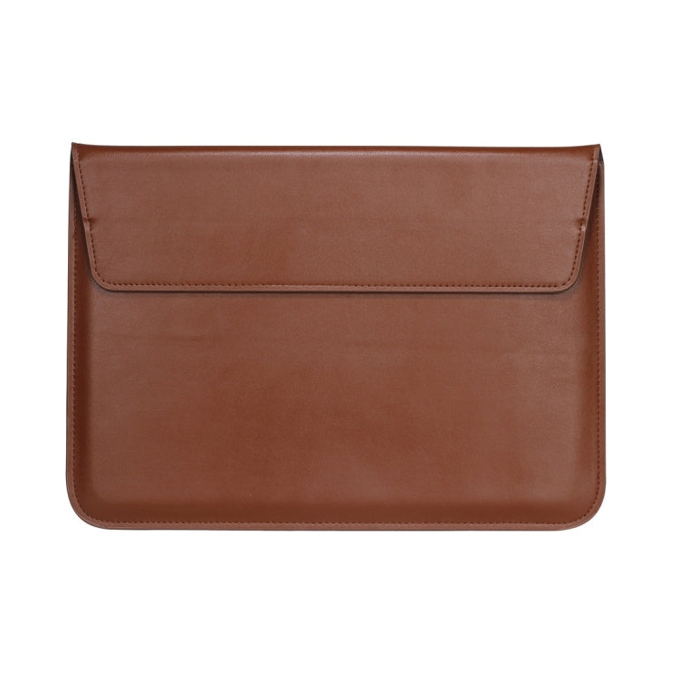 Universal Envelope Style PU Leather Case with Holder for Ultrathin Notebook Tablet PC 13.3 inch, Size: 35x25x1.5cm(Brown) - 13 inch by buy2fix | Online Shopping UK | buy2fix