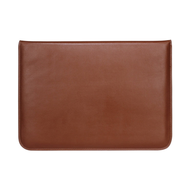 Universal Envelope Style PU Leather Case with Holder for Ultrathin Notebook Tablet PC 13.3 inch, Size: 35x25x1.5cm(Brown) - 13 inch by buy2fix | Online Shopping UK | buy2fix