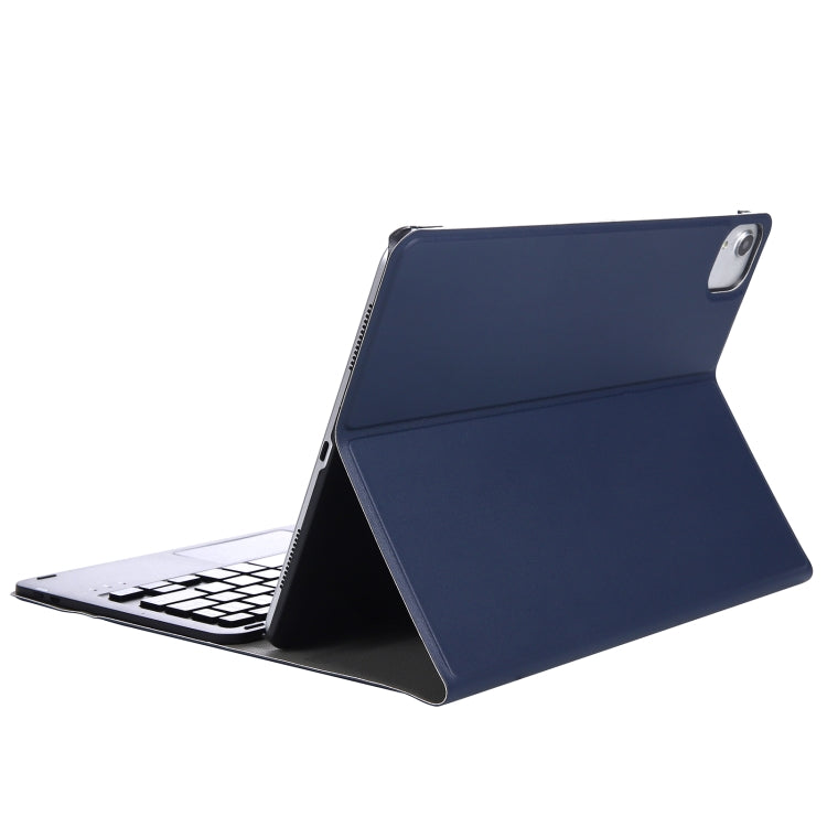 A11-A 2 in 1 Removable Bluetooth Keyboard + Protective Leather Tablet Case with Touchpad & Holder for iPad Pro 11 2022 / 2021 / Air 5 / Air 4(Dark Blue) by buy2fix