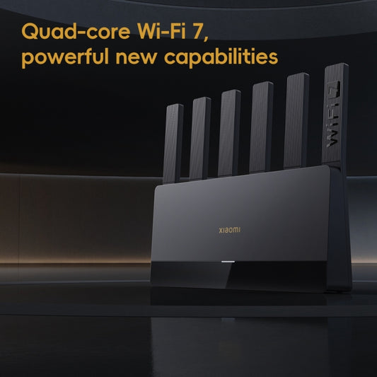 Xiaomi Router BE6500 WiFi 7 2.4GHz 5.0GHz Dual Band 4-Core 2.5G Port, US Plug (Black) by Xiaomi