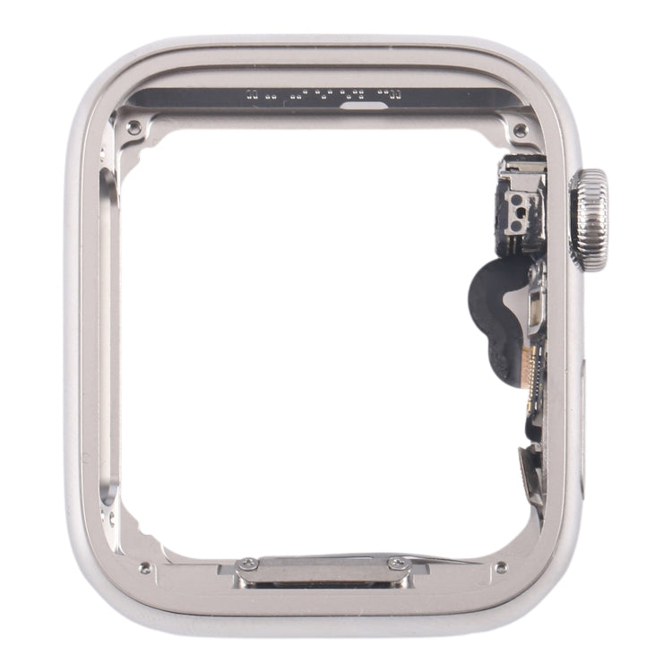 For Apple Watch Series 5 44mm LTE Stainless Steel Middle Frame Bezel Plate with Crown Spin Axis Flex Cable (Silver) by buy2fix