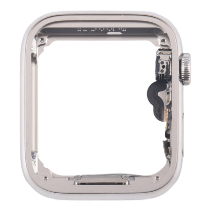 For Apple Watch Series 5 44mm LTE Stainless Steel Middle Frame Bezel Plate with Crown Spin Axis Flex Cable (Silver) by buy2fix