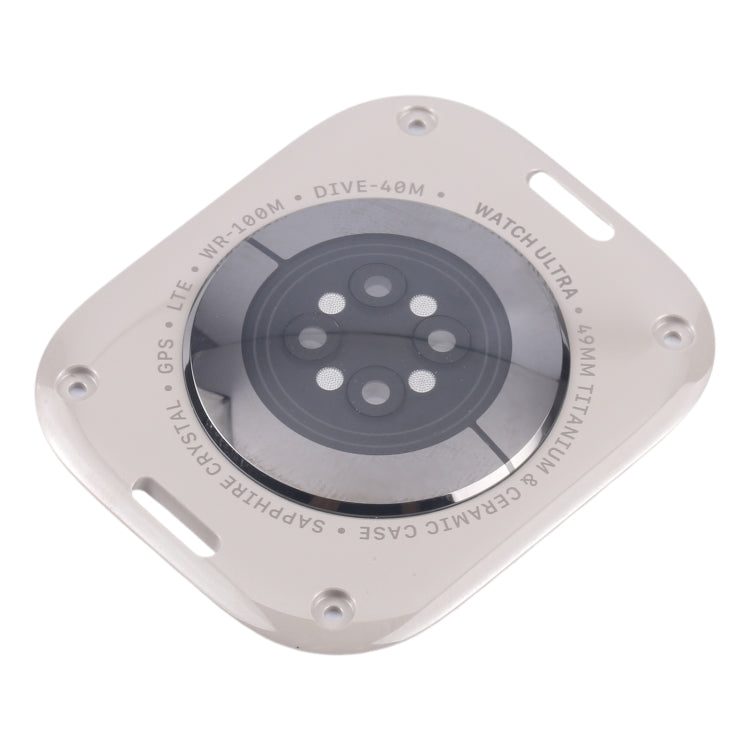 For Apple Watch Ultra 2 49mm A2986 A2987 LTE Version Glass Back Cover(Titanium Gray) by buy2fix