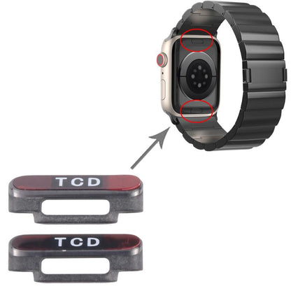 For Apple Watch Series 10 46mm / 42mm 1 Pair Watch Clasp (Black) - Other Parts by buy2fix | Online Shopping UK | buy2fix