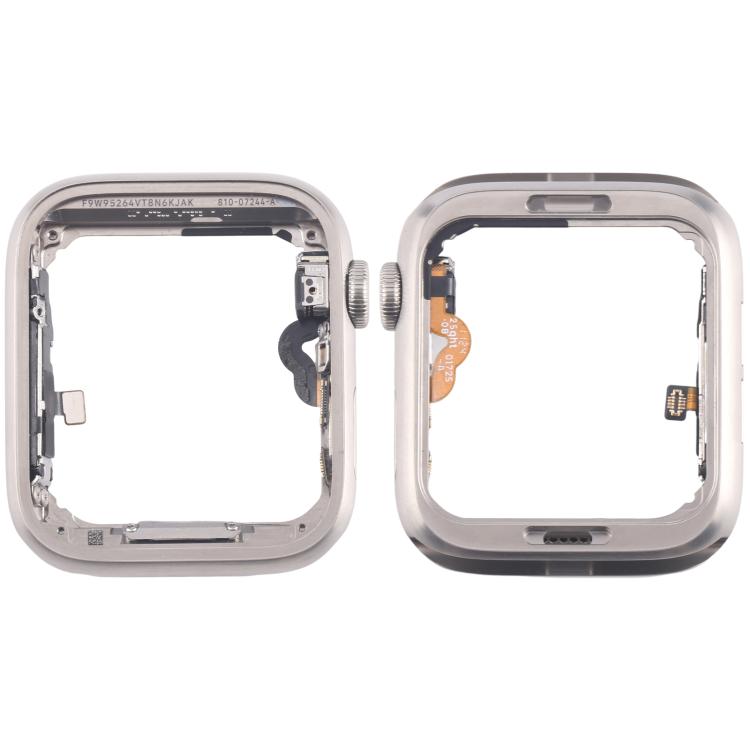 For Apple Watch Series 5 44mm LTE Stainless Steel Middle Frame Bezel Plate with Crown Spin Axis Flex Cable - Middle Frame by buy2fix | Online Shopping UK | buy2fix