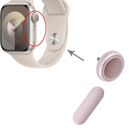 For Apple Watch Series 9 41mm / 45mm GPS Version Watch Crown Nut / Power Button Set (Pink) - Other Parts by buy2fix | Online Shopping UK | buy2fix