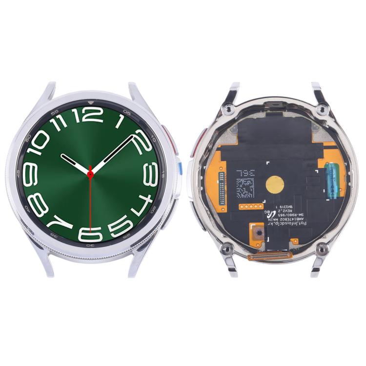 For Samsung Galaxy Watch6 Classic 47mm SM-R960/R965 Original LCD Screen Digitizer Full Assembly with Frame (Silver) - LCD Related Parts by buy2fix | Online Shopping UK | buy2fix