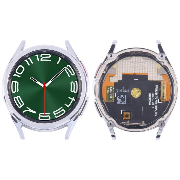 For Samsung Galaxy Watch6 Classic 43mm SM-R950/R955 Original LCD Screen Digitizer Full Assembly with Frame (Silver) - LCD Related Parts by buy2fix | Online Shopping UK | buy2fix