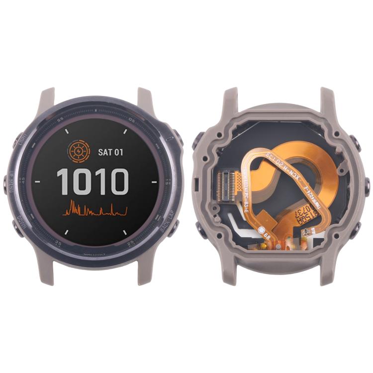 For Garmin Fenix 6S Pro Solar Original LCD Screen with Digitizer Full Assembly(Coffee) - For Garmin by buy2fix | Online Shopping UK | buy2fix
