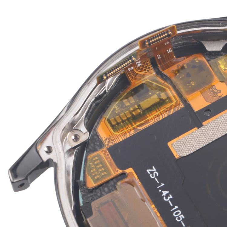 For Huawei Watch GT 3 46mm JPT-B19 Dual Cable LCD Screen Digitizer Full Assembly with Frame (Black) - For Huawei by buy2fix | Online Shopping UK | buy2fix