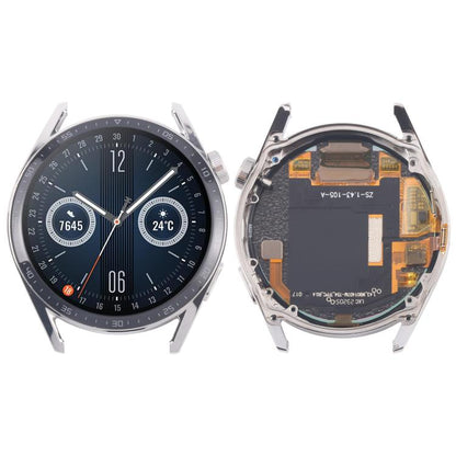 For Huawei Watch GT 3 46mm JPT-B19 Dual Cable LCD Screen Digitizer Full Assembly with Frame (Silver) - For Huawei by buy2fix | Online Shopping UK | buy2fix