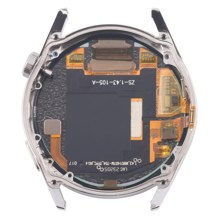 For Huawei Watch GT 3 46mm JPT-B19 Dual Cable LCD Screen Digitizer Full Assembly with Frame (Silver) - For Huawei by buy2fix | Online Shopping UK | buy2fix