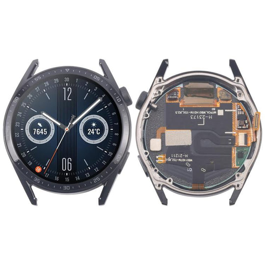 For Huawei Watch GT 3 46mm JPT-B29 Single Cable LCD Screen Digitizer Full Assembly with Frame (Black)