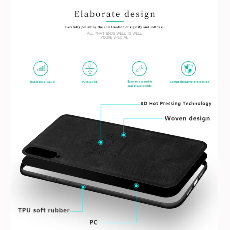 PINWUYO Shockproof Waterproof Full Coverage PC + TPU + Skin Protective Case for Xiaomi Mi 9(Black) - Xiaomi Cases by PINWUYO | Online Shopping UK | buy2fix