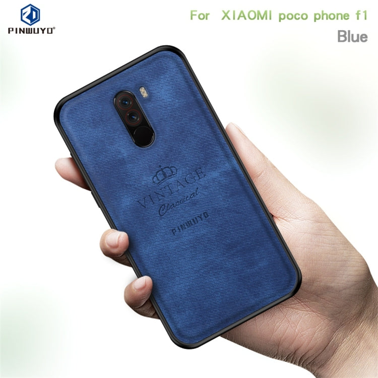 PINWUYO Shockproof Waterproof Full Coverage PC + TPU + Skin Protective Case for Xiaomi Pocophone F1 (Blue) - Xiaomi Cases by PINWUYO | Online Shopping UK | buy2fix