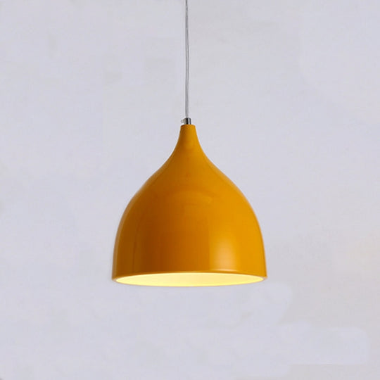 Restaurant Chandelier Simple Modern Single-head Dining Table Lamp Fashion Aisle Living Room Bar (Yellow)
