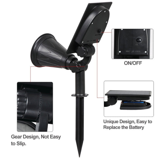 Solar Lights 2-in-1 Waterproof 4 LED Solar Spotlight Adjustable Wall Light Landscape Light Security Lighting by YWXLight