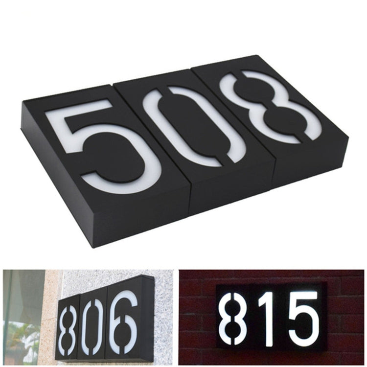 0.36W Solar Powered Wall Mount 6 LEDs Lighting Doorplate Lamp House Number Porch Lights with Solar Pannel(2) - Solar Lights by YWXLight | Online Shopping UK | buy2fix