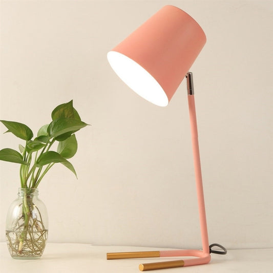 LED Eye-caring Table Lamp Modern Creative Minimalist Bedroom Bedside Lamp Student Study Table Lamp (Pink) by YWXLight
