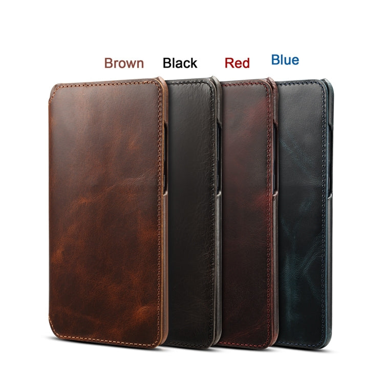 Oil Wax Cowhide Horizontal Flip Leather Case for Huawei Mate 20, with Card Slots & Wallet - Huawei Cases by Denior | Online Shopping UK | buy2fix