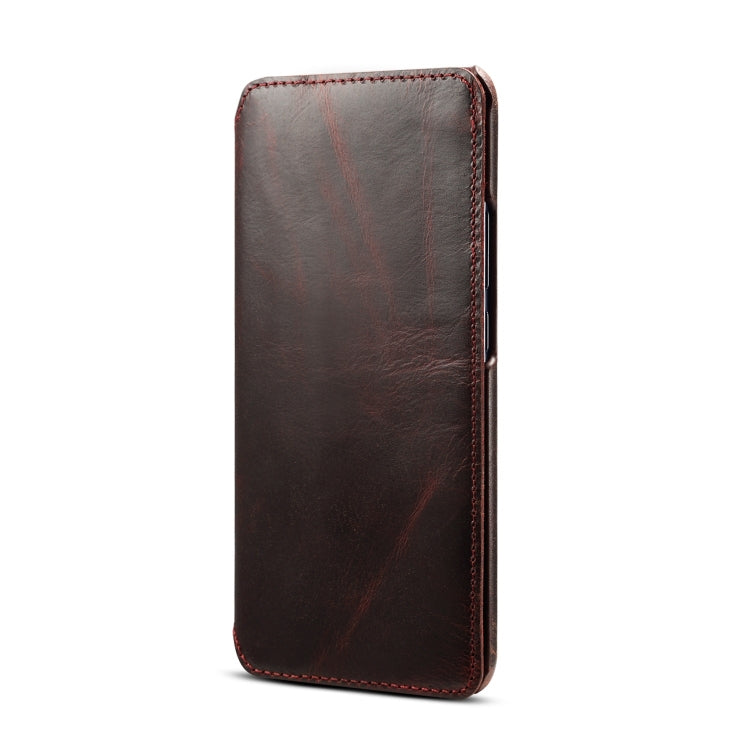 Oil Wax Cowhide Horizontal Flip Leather Case for Huawei Mate 20 Pro, with Card Slots & Wallet - Huawei Cases by Denior | Online Shopping UK | buy2fix