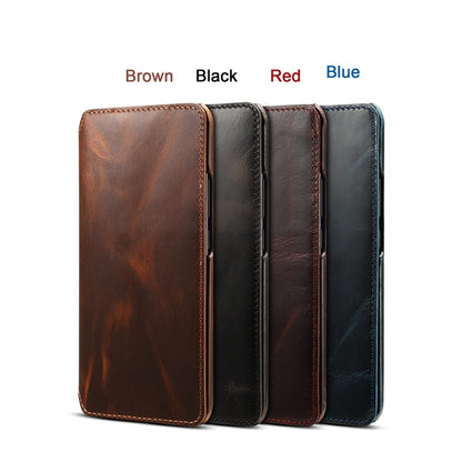 Oil Wax Cowhide Horizontal Flip Leather Case for Huawei Mate 20 Pro, with Card Slots & Wallet - Huawei Cases by Denior | Online Shopping UK | buy2fix