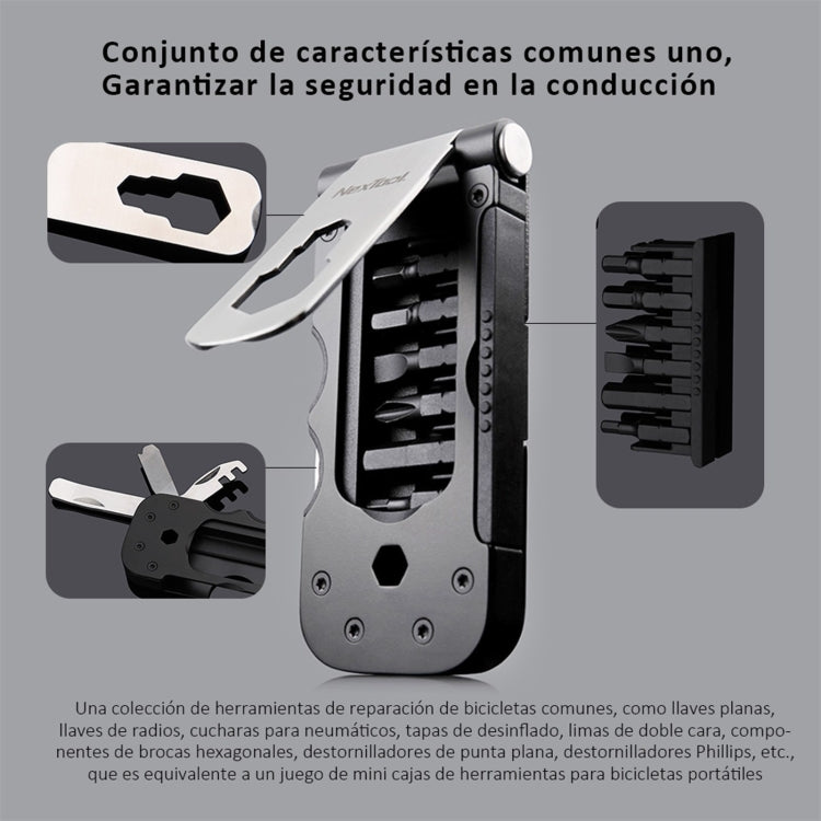 NexTool Multi-functional Bicycle Tool Mini Pocket Bike Toolbox Outdoor Wrench Repair Tool Magnetic Sleeve - Maintenance tools by NexTool | Online Shopping UK | buy2fix