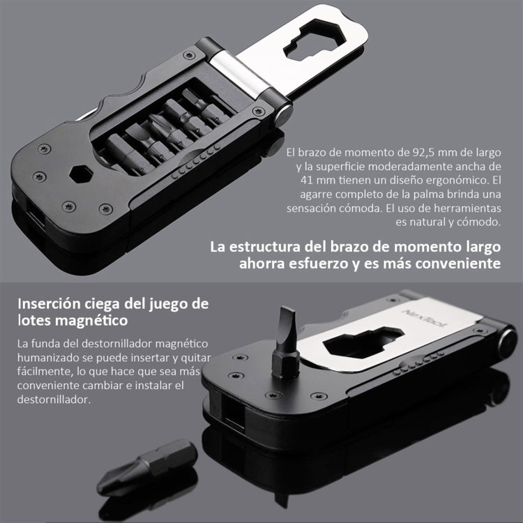 NexTool Multi-functional Bicycle Tool Mini Pocket Bike Toolbox Outdoor Wrench Repair Tool Magnetic Sleeve - Maintenance tools by NexTool | Online Shopping UK | buy2fix