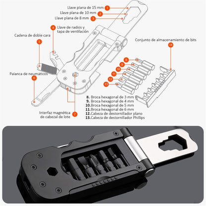 NexTool Multi-functional Bicycle Tool Mini Pocket Bike Toolbox Outdoor Wrench Repair Tool Magnetic Sleeve - Maintenance tools by NexTool | Online Shopping UK | buy2fix