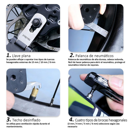 NexTool Multi-functional Bicycle Tool Mini Pocket Bike Toolbox Outdoor Wrench Repair Tool Magnetic Sleeve - Maintenance tools by NexTool | Online Shopping UK | buy2fix