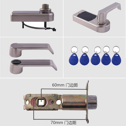 OS8818 Password + Key + Sensor Card Zinc Alloy Electronic Door Lock Touch Screen Electronic Code Lock - Security by buy2fix | Online Shopping UK | buy2fix