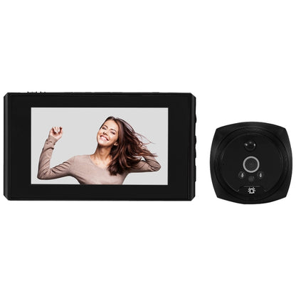 N7 4.5 inch Screen 1080P HD Night Vision Motion Detection Smart Cat Eye Video Doorbell (Black) by buy2fix