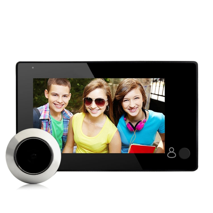 Danmini YB-43CH 4.3 inch Screen 1.0MP Security Camera Door Peephole with One-key to Watch Function(Black) - Security by buy2fix | Online Shopping UK | buy2fix