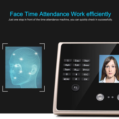 FA02 Face Recognition Fingerprint Time Attendance Machine - Security by buy2fix | Online Shopping UK | buy2fix