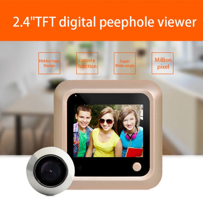 X5 2.4 inch Screen 2.0MP Security Camera No Disturb Peephole Viewer, Support TF Card(Gold) - Security by buy2fix | Online Shopping UK | buy2fix