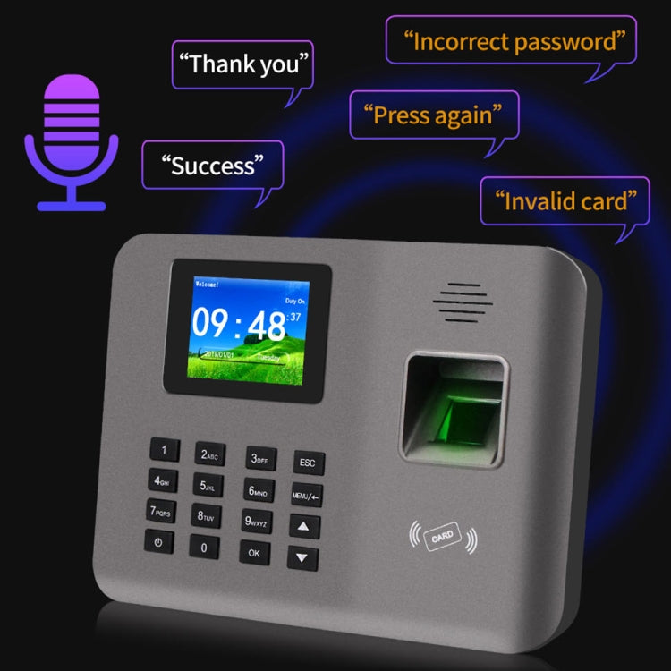 Realand AL325 Fingerprint Time Attendance with 2.4 inch Color Screen & ID Card Function & WiFi - Security by Realand | Online Shopping UK | buy2fix