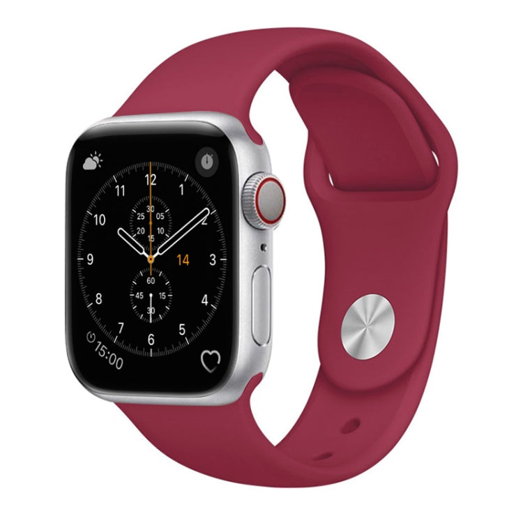 For Apple Watch Series 3 & 2 & 1 38mm Fashion Simple Style Silicone Wrist Watch Band (Red) by buy2fix