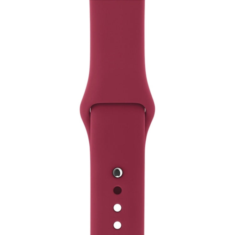 For Apple Watch Series 3 & 2 & 1 38mm Fashion Simple Style Silicone Wrist Watch Band (Red) by buy2fix